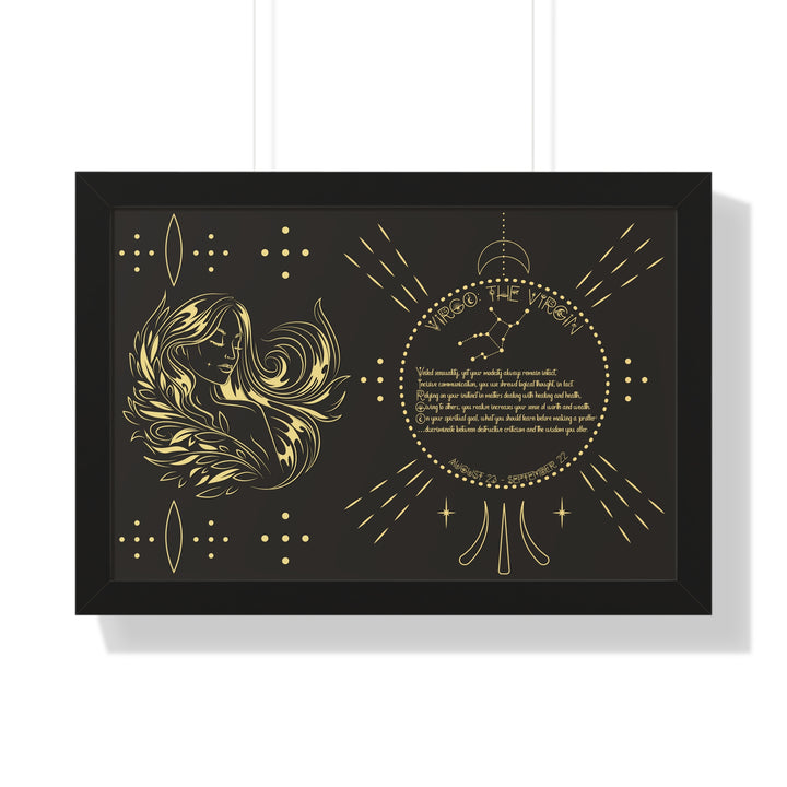 Written in the Stars Framed Acrostic Poem Print - Virgo