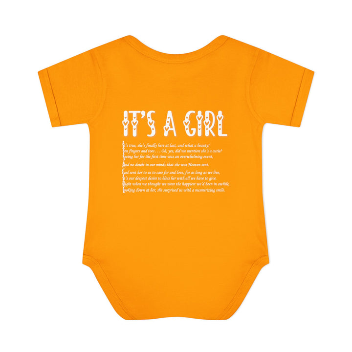 It's a Girl Acrostic Poem Baby Bodysuit - Ducky Design