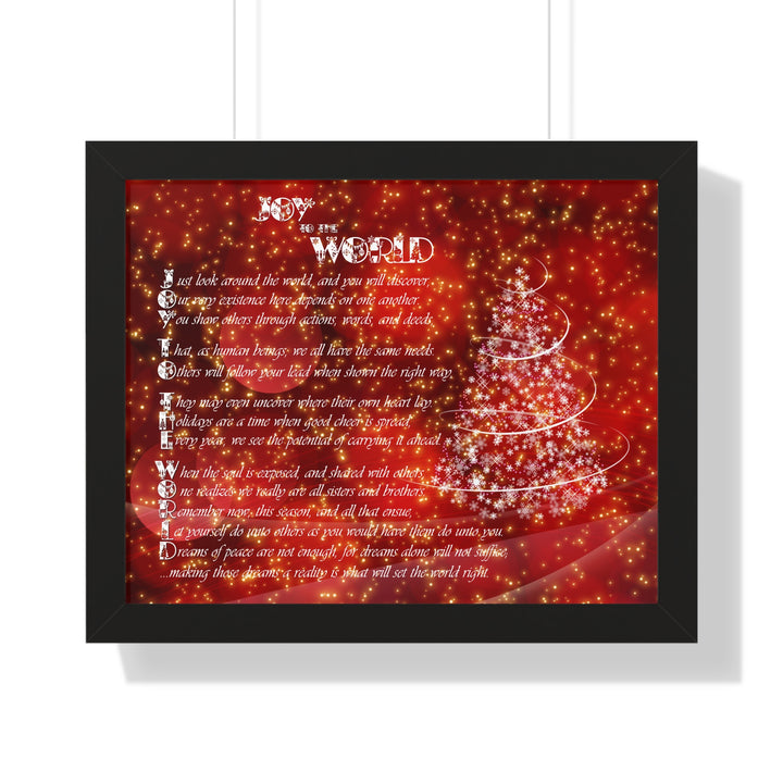 It's Just a Phrase "Joy to the World" Framed Acrostic Poem Print