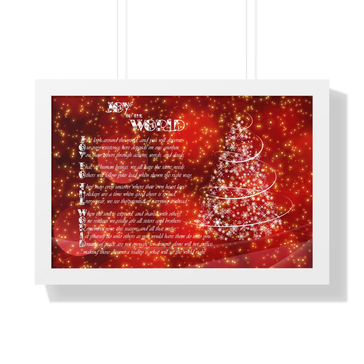 It's Just a Phrase "Joy to the World" Framed Acrostic Poem Print