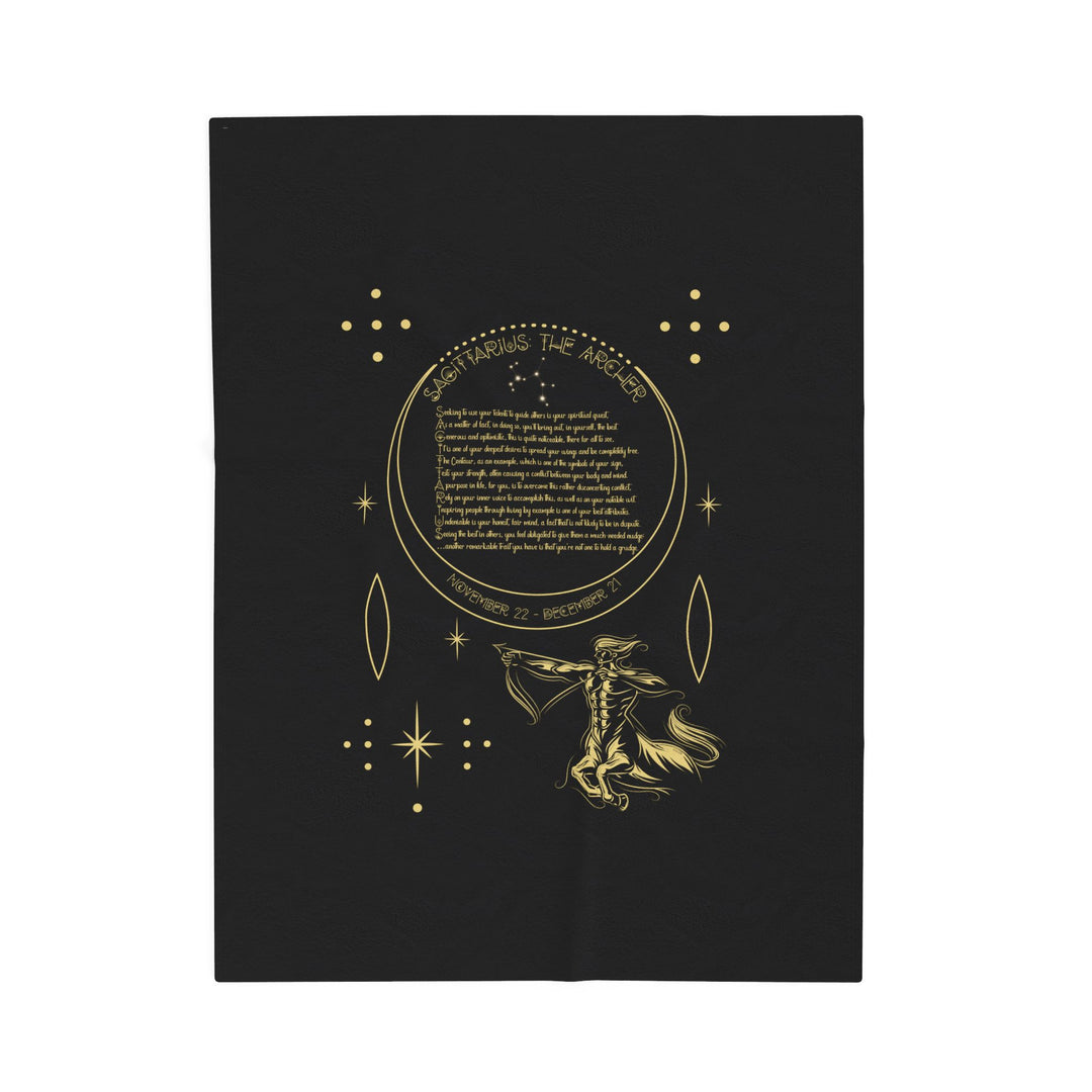 Sagittarius Acrostic Poem Velveteen Blanket