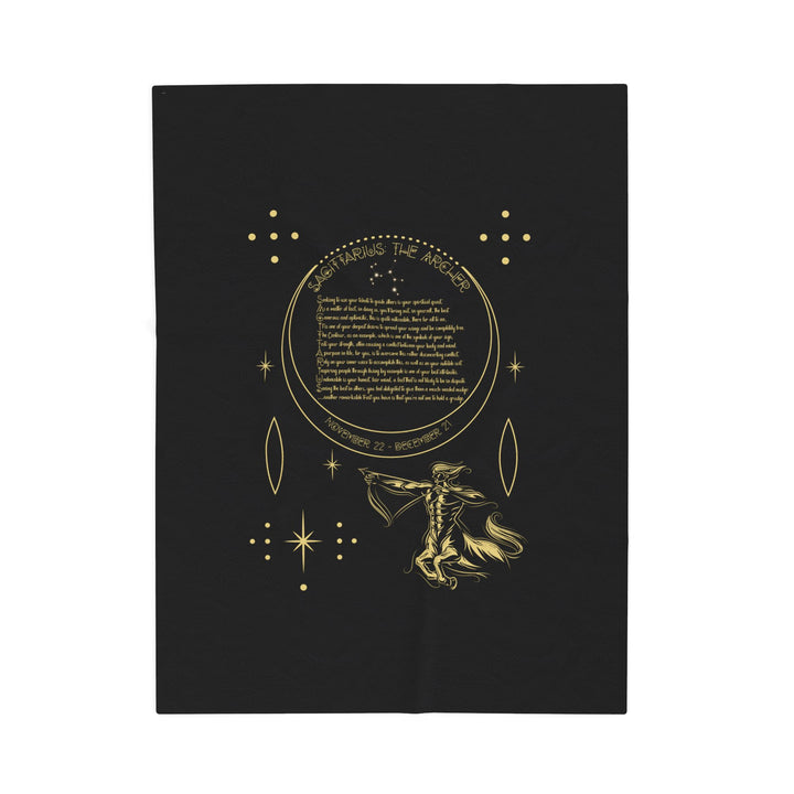 Sagittarius Acrostic Poem Velveteen Blanket