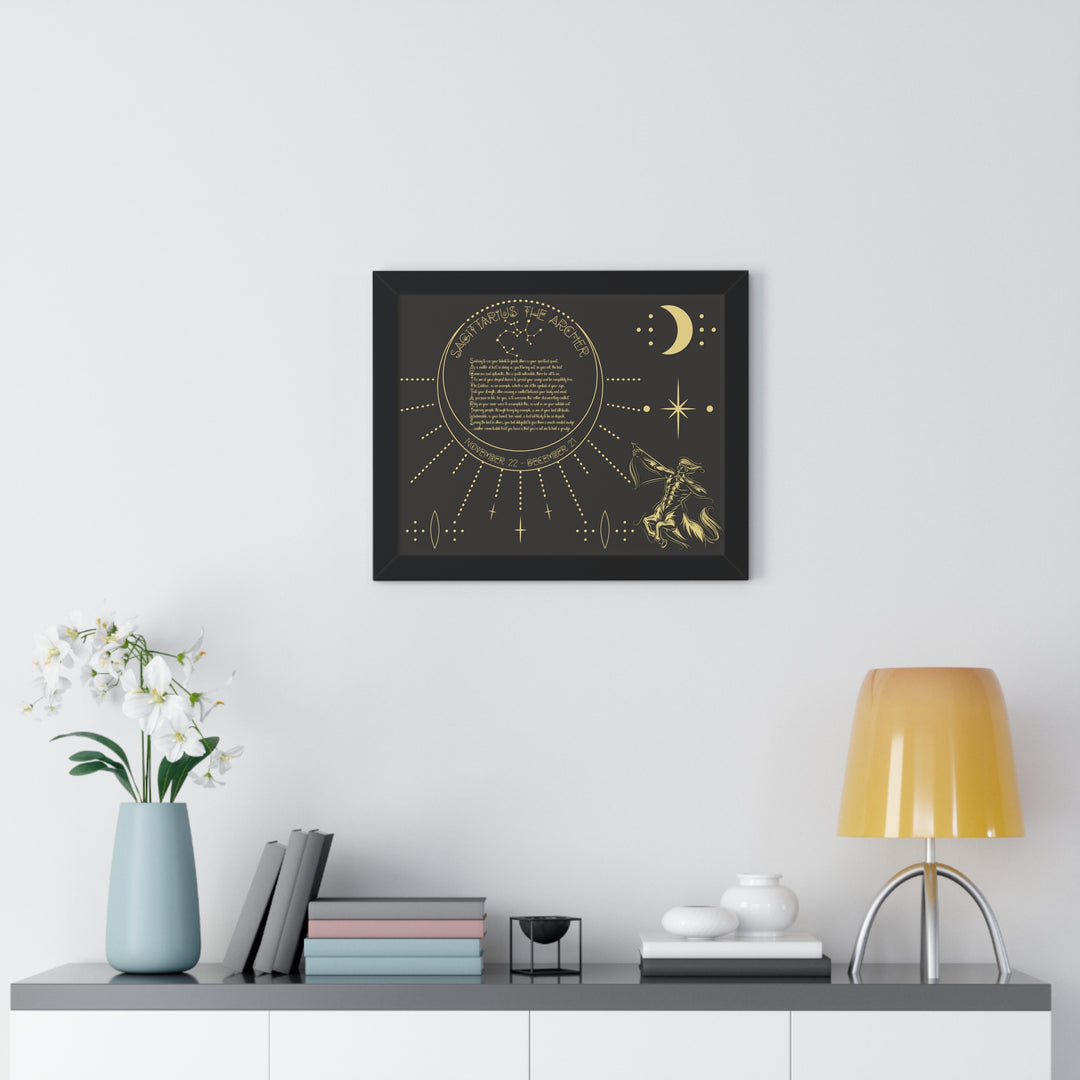 Written in the Stars Framed Acrostic Poem Print - Sagittarius