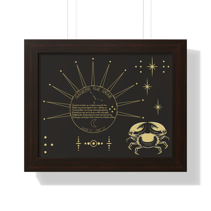 Written in the Stars Framed Acrostic Poem Print - Cancer