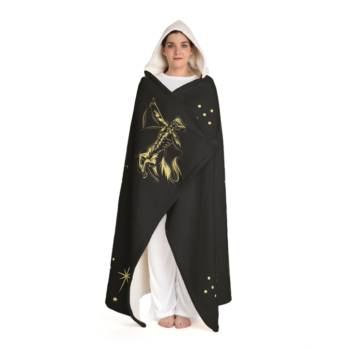 Sagittarius Acrostic Poem Sherpa Hooded Blanket