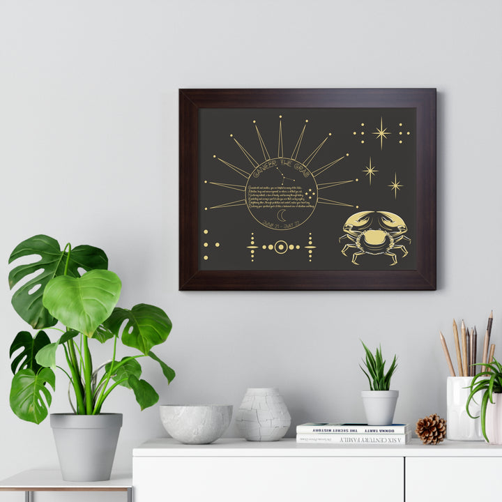 Written in the Stars Framed Acrostic Poem Print - Cancer