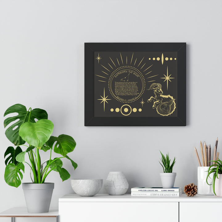 Written in the Stars Framed Horizontal Acrostic Poem Print - Capricorn