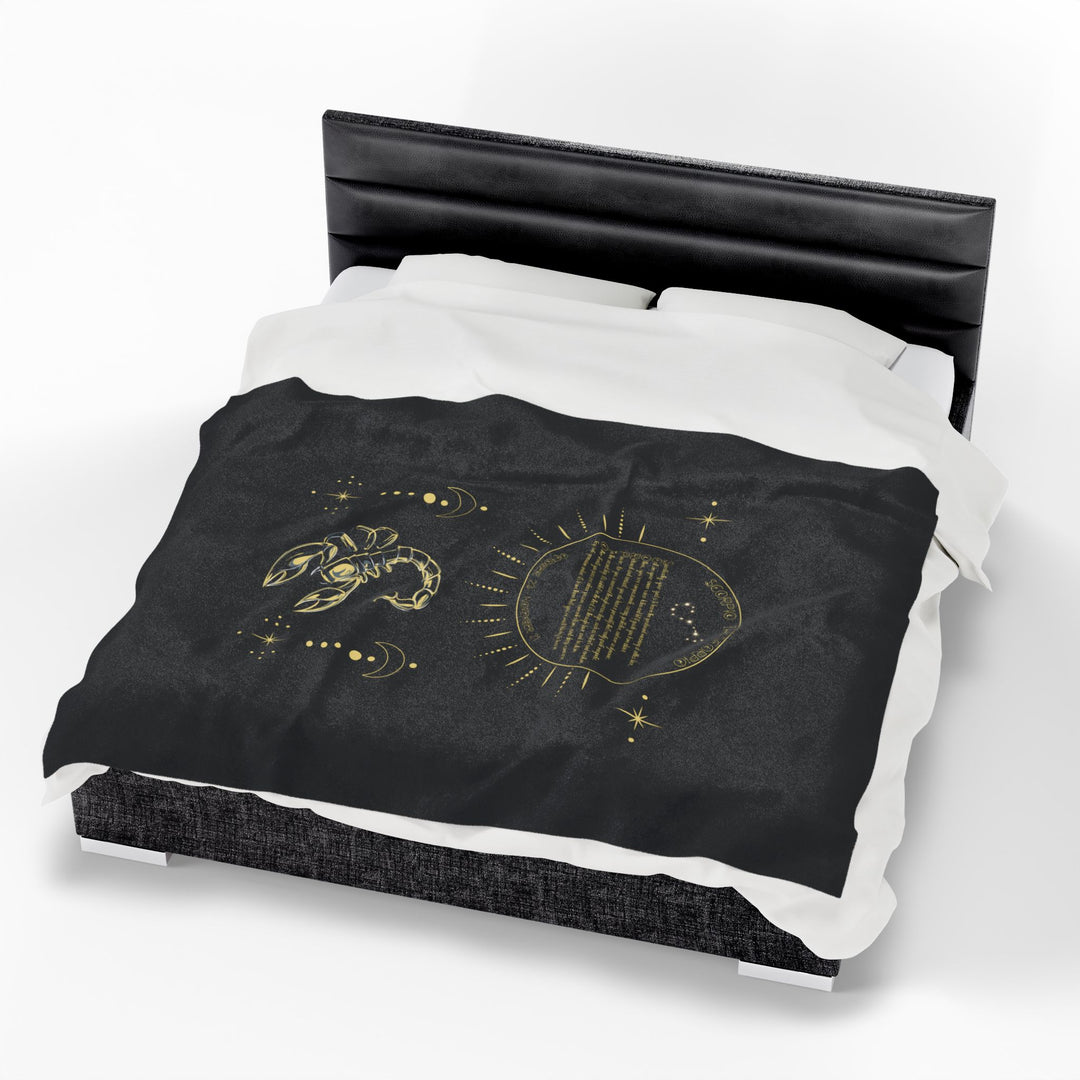 Scorpio Acrostic Poem Velveteen Blanket