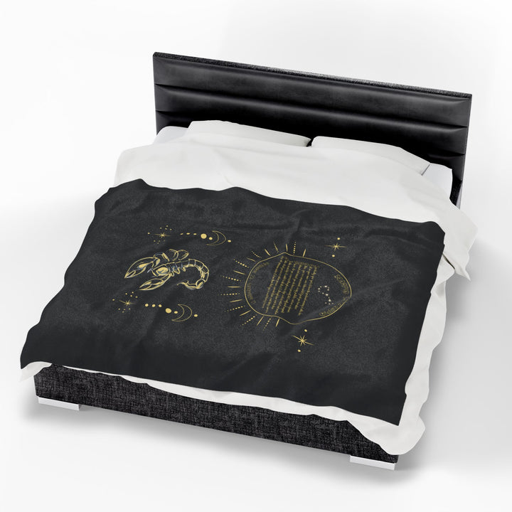 Scorpio Acrostic Poem Velveteen Blanket