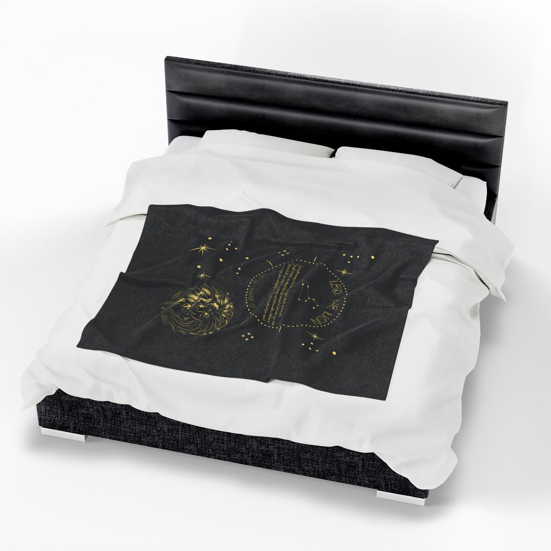 Leo Acrostic Poem Velveteen Plush Blanket