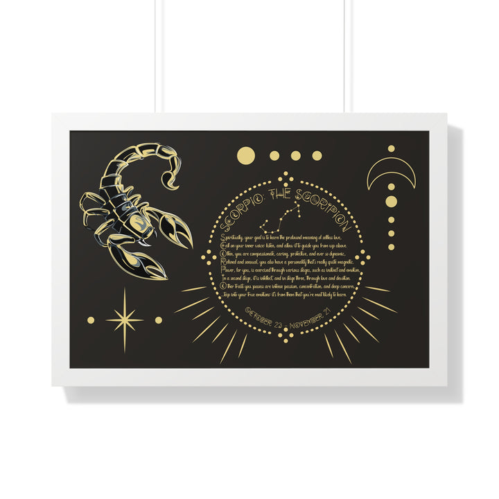 Written in the Stars Framed Acrostic Poem Print - Scorpio