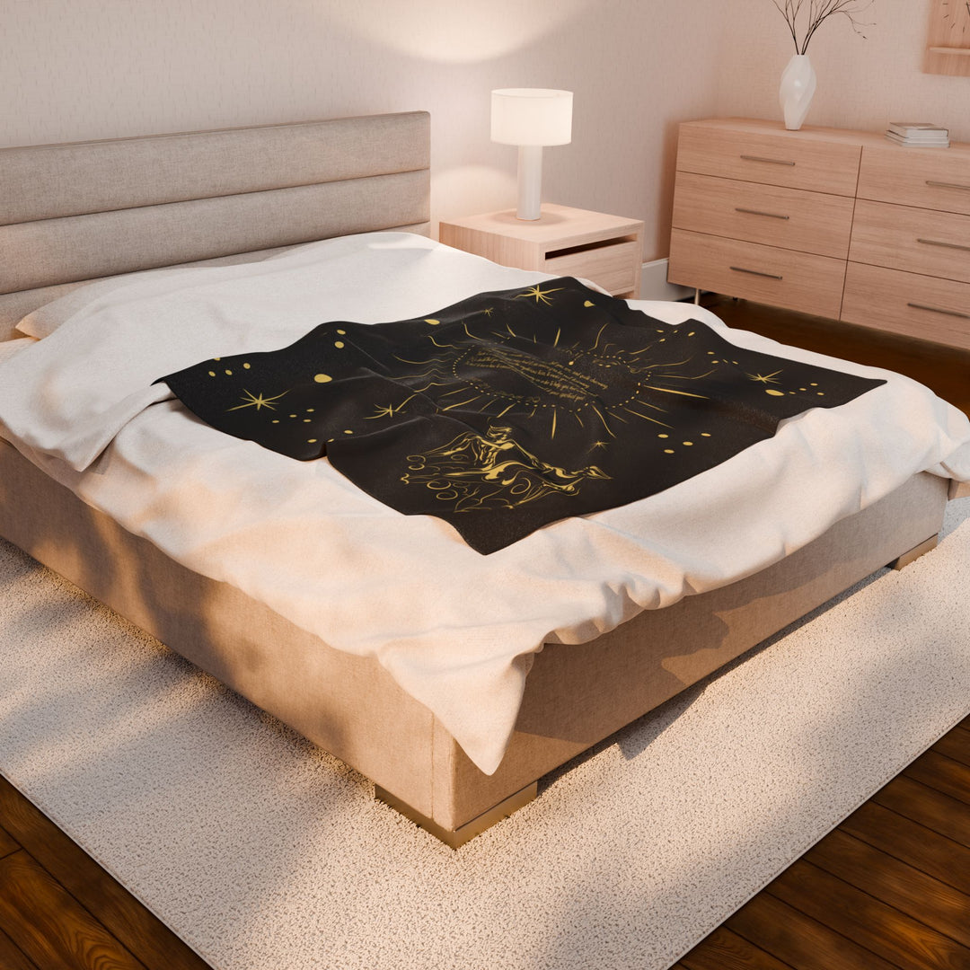 Gemini Acrostic Poem Velveteen Blanket