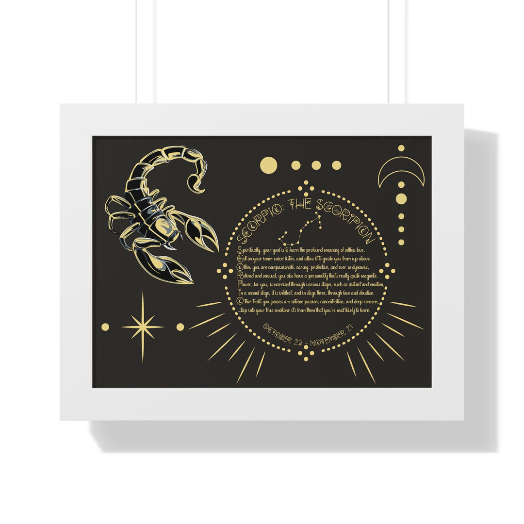 Written in the Stars Framed Acrostic Poem Print - Scorpio