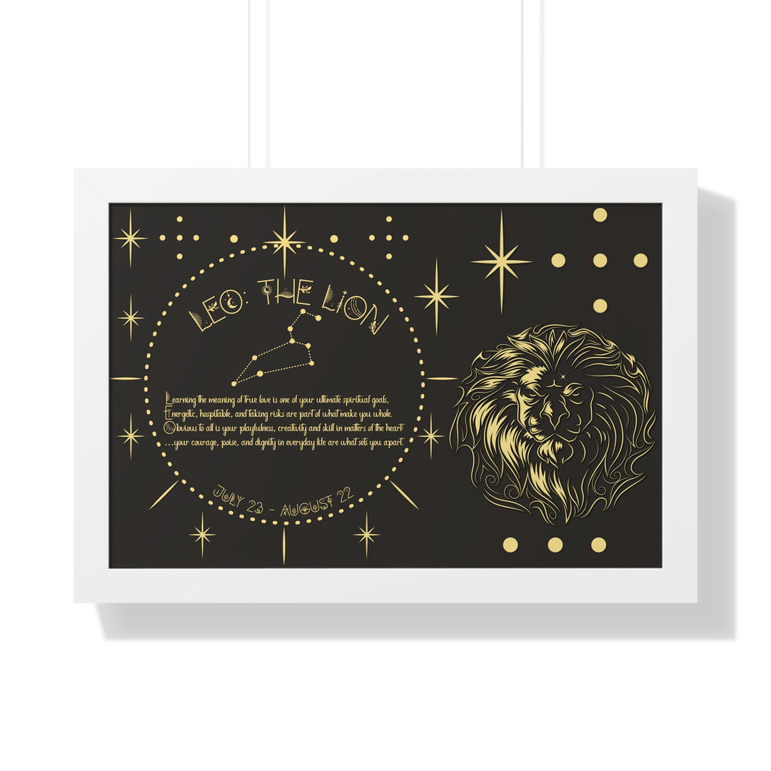 Written in the Stars Framed Acrostic Poem Print - Leo
