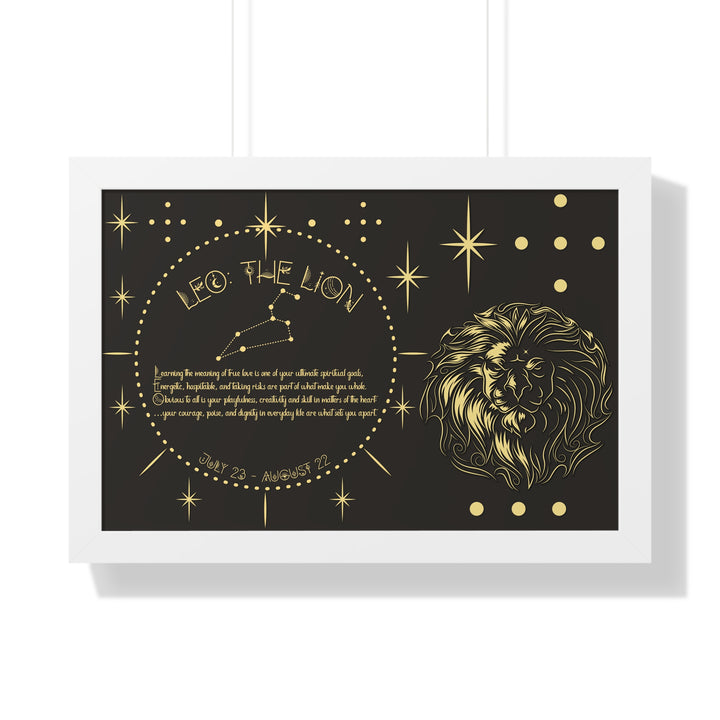 Written in the Stars Framed Acrostic Poem Print - Leo