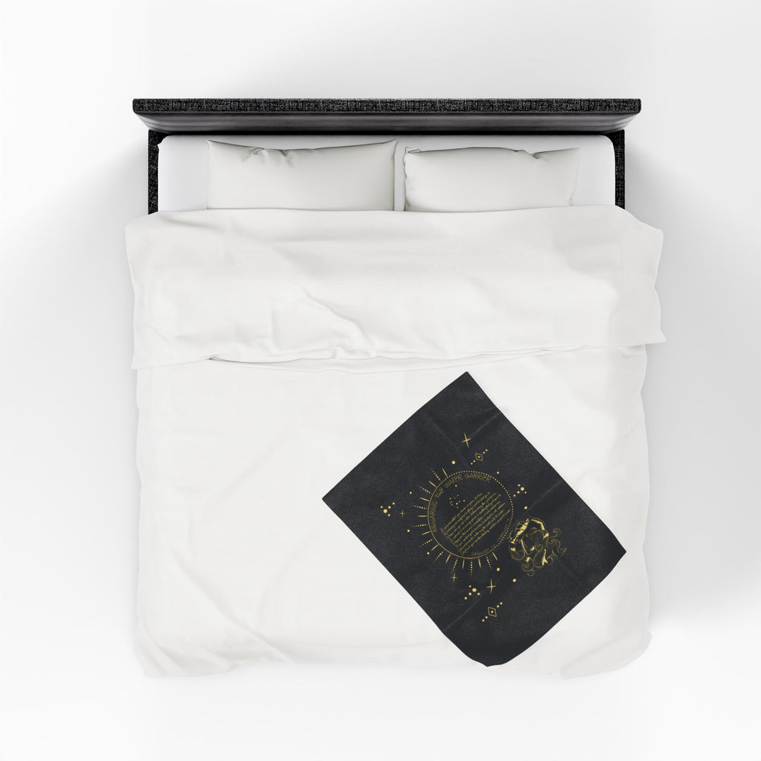 Aquarius Acrostic Poem Velveteen Plush Blanket