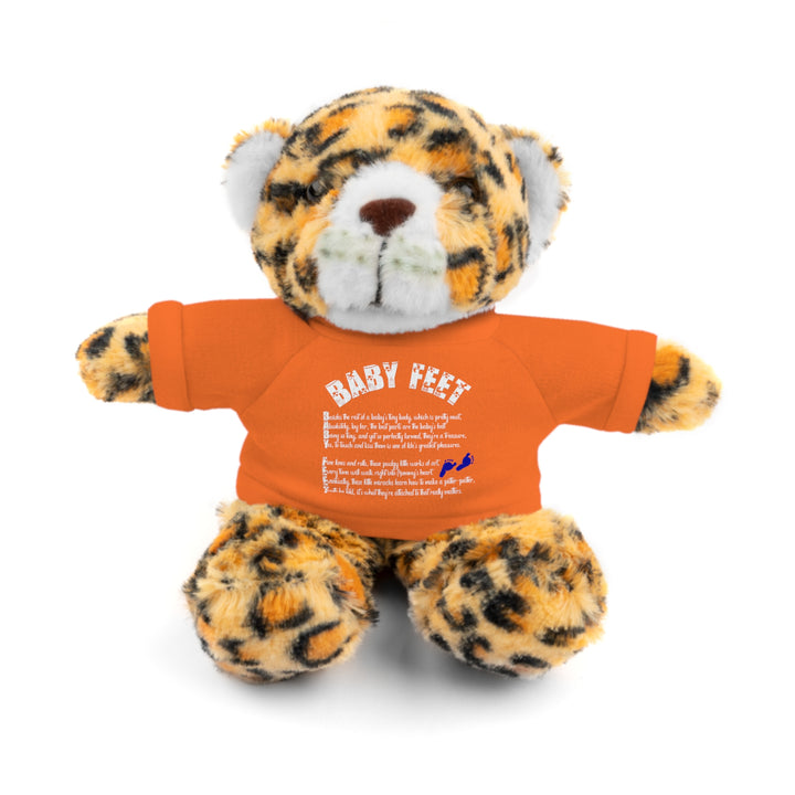 Baby Steps Stuffed Animals with Tee - Baby Feet - Blue Footprints