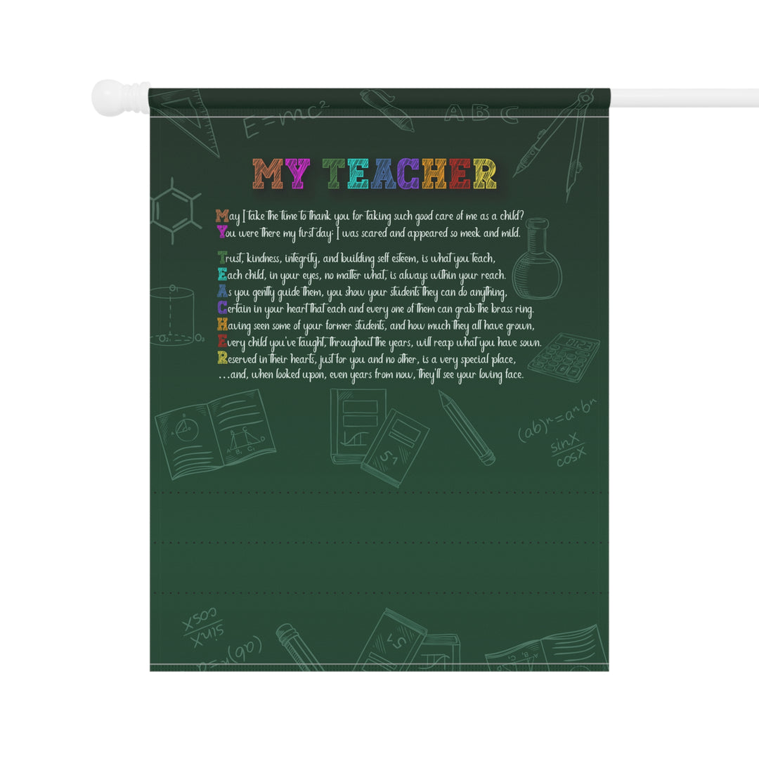 CHANGE GRAPHIC My Teacher  Acrostic Poem outdoor/Garden Banner