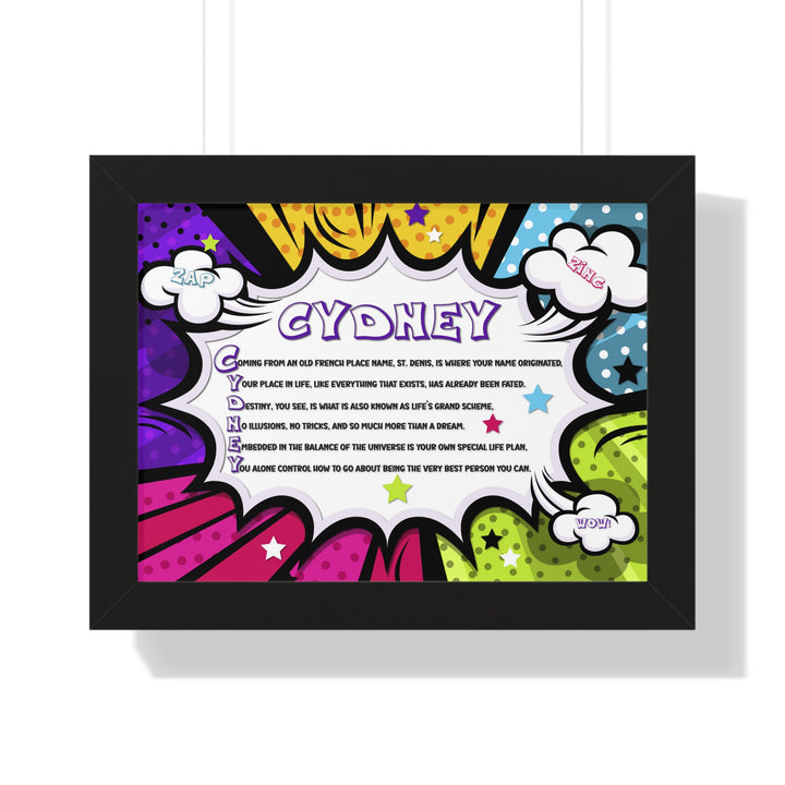 Namesakes Framed Acrostic Name Poem - Burst Comic-style