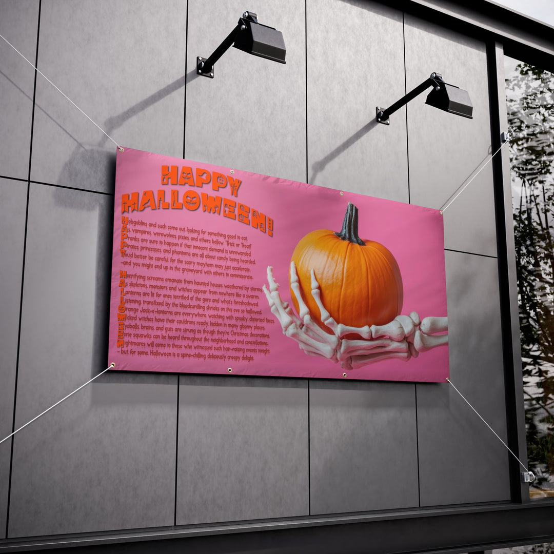 DPI TOO LOW! Happy Halloween Acrostic Poem Vinyl Banner
