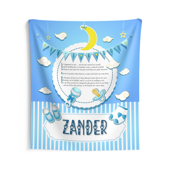 Baby Shower Backdrop - "It's a Boy" Acrostic Poem - Personalized