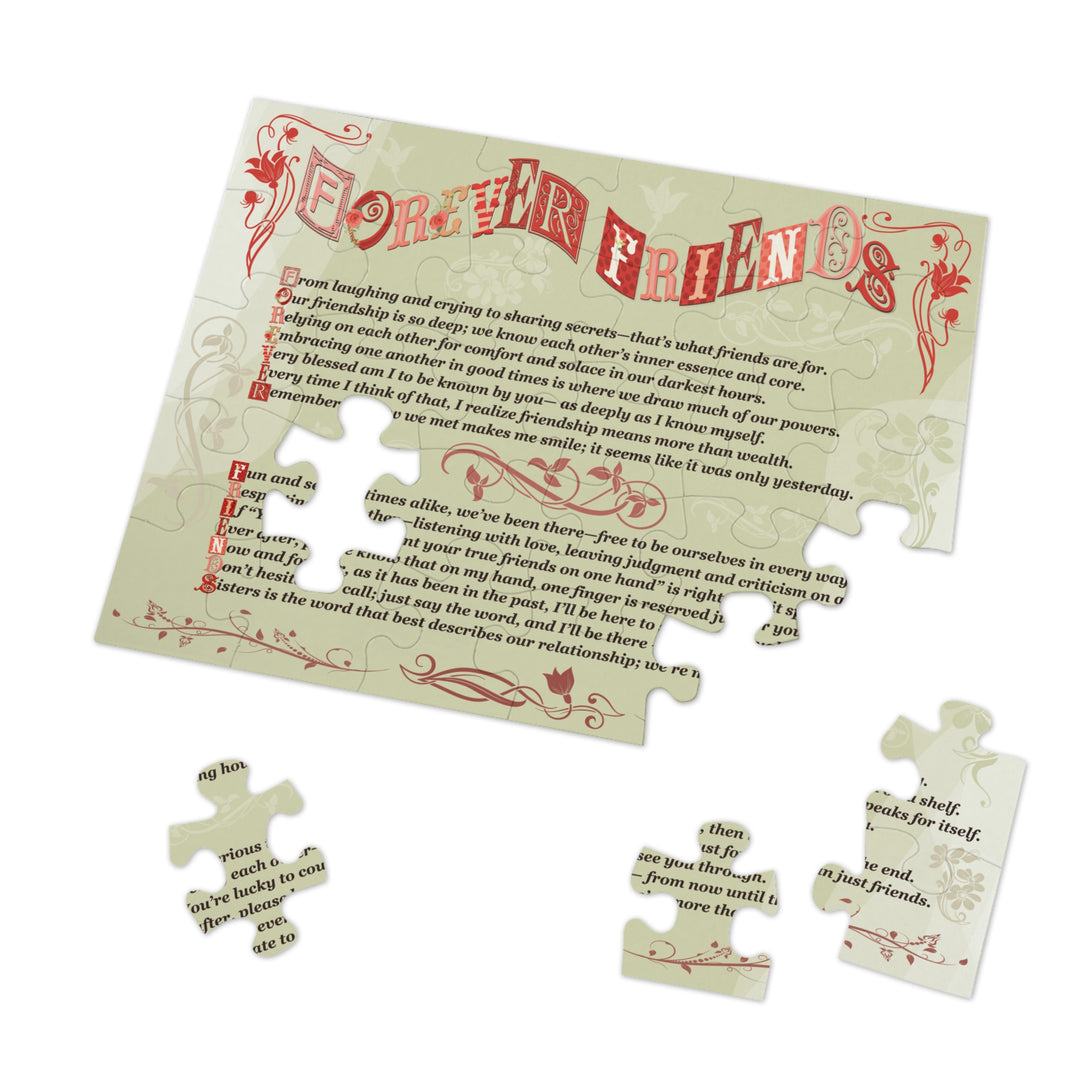 Forever Friends Acrostic Poem Puzzle  - Whimisical - Tin Box