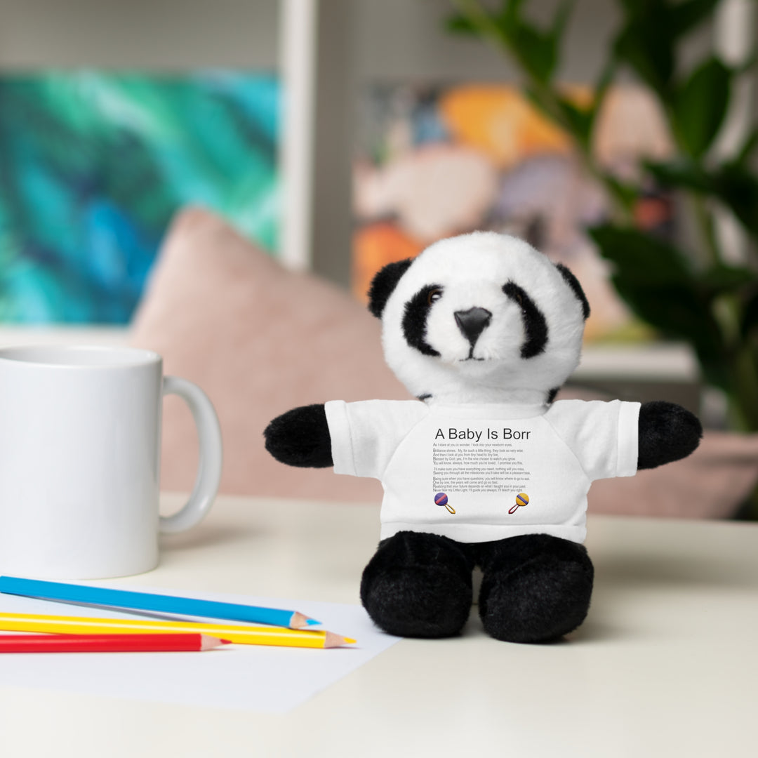 A Baby is Born Acrostic Poem Stuffed Animal Collection with T-Shirt - Wings