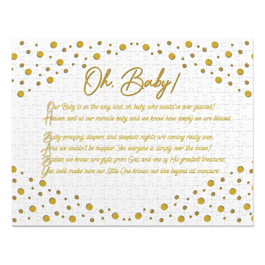 Oh, Baby! Acrostic Poem Jigsaw Puzzle - No Personalization - Tin Box