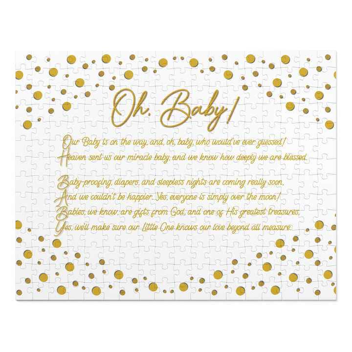 Oh, Baby! Acrostic Poem Jigsaw Puzzle - No Personalization - Tin Box