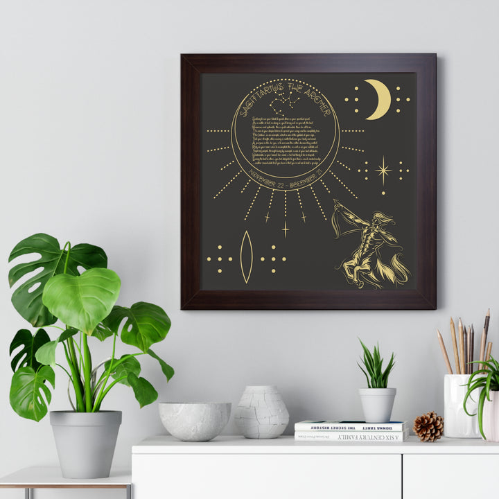 Written in the Stars Framed Acrostic Poem Print - Sagittarius