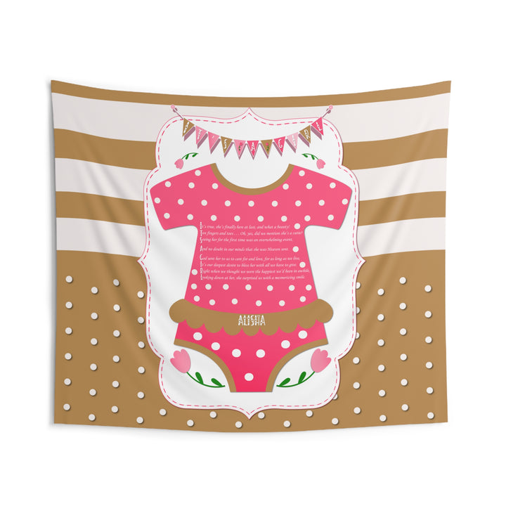 "It’s a Girl" Acrostic Poem Baby Shower Backdrop-Baby Bodysuit - Personalized