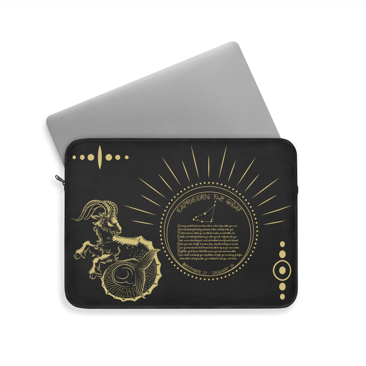 Capricorn Acrostic Poem Laptop Sleeve