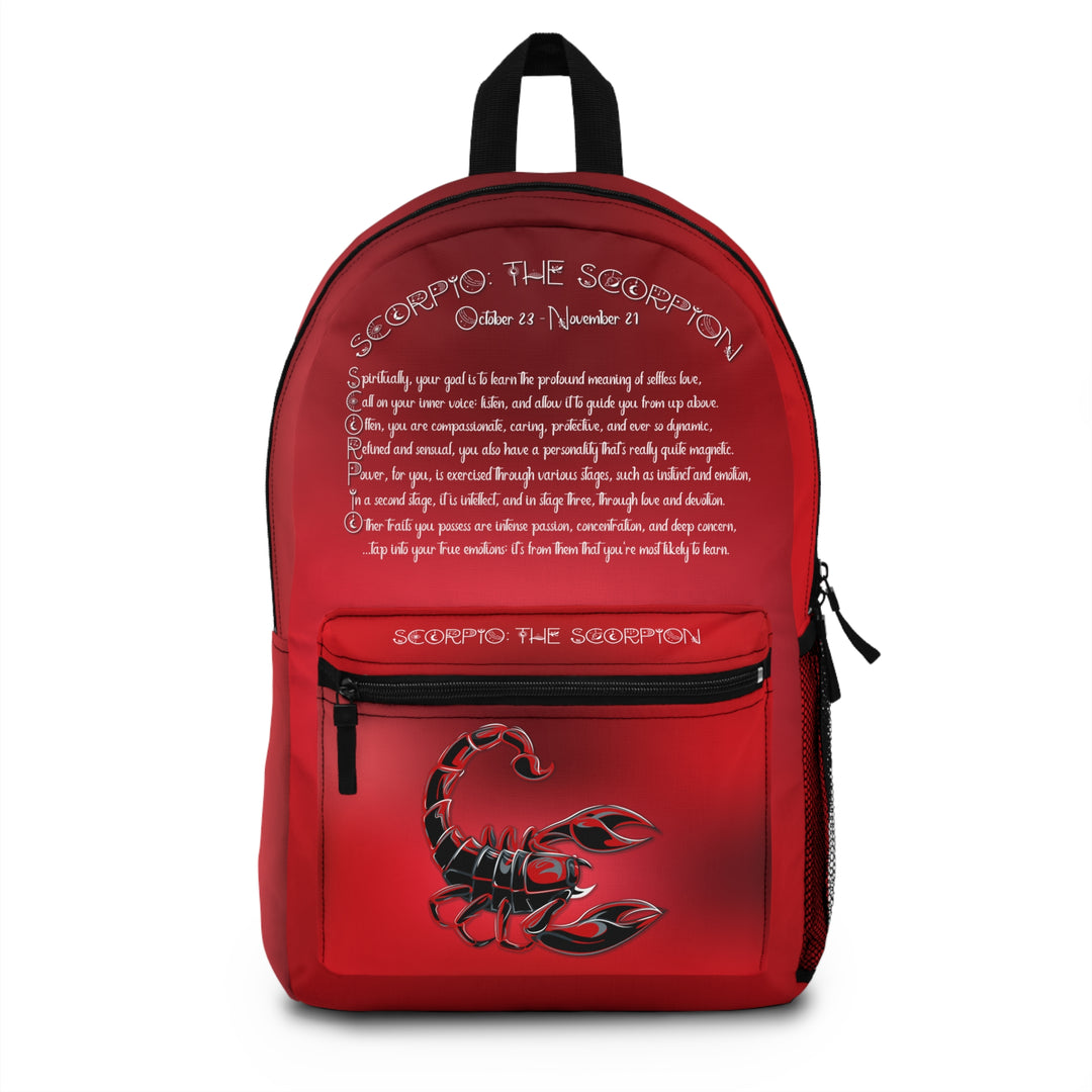 Scorpio Acrostic Poem Backpack