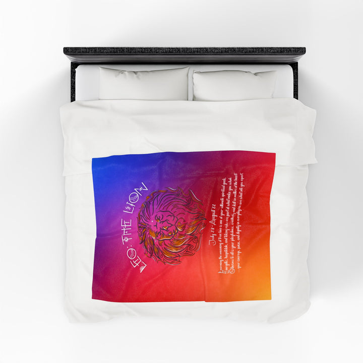 Leo Acrostic Poem Velveteen Plush Blanket - Colored