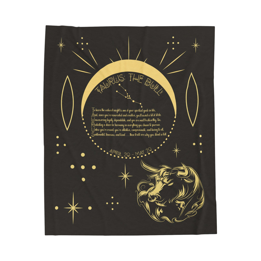 Taurus Acrostic Poem Velveteen Blanket