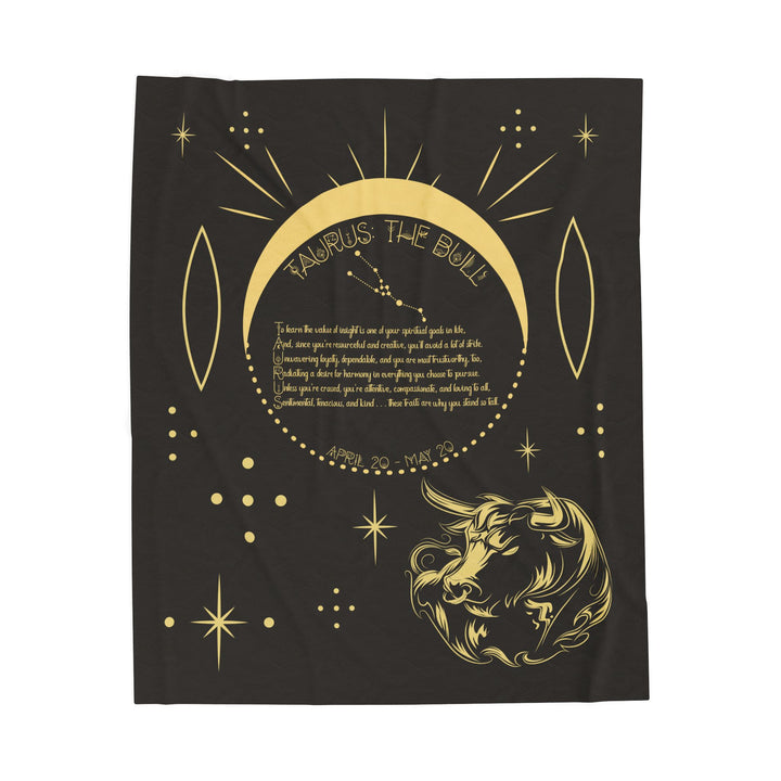 Taurus Acrostic Poem Velveteen Blanket