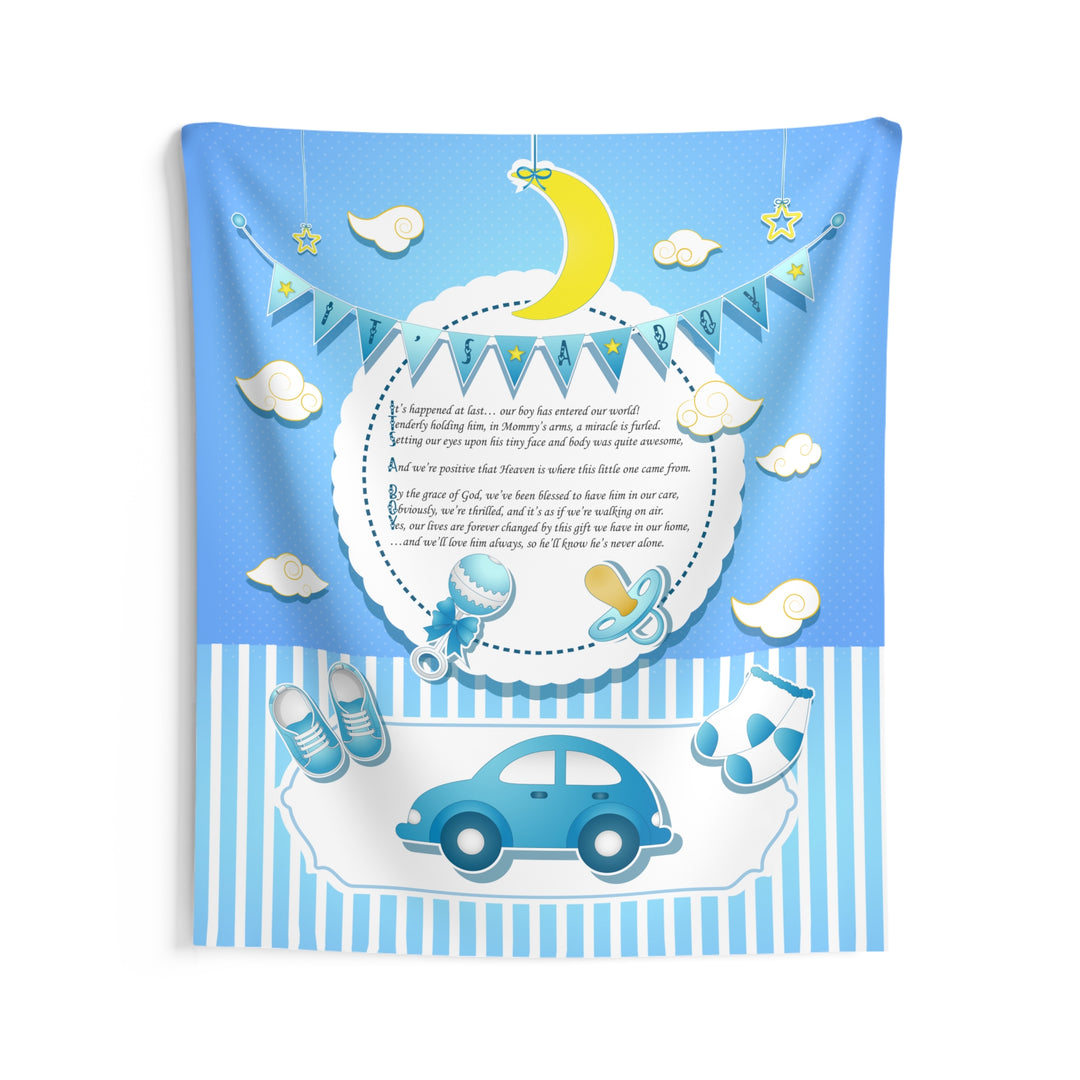 "It's a Boy" Acrostic Poem Baby Shower Backdrop - Baby Items