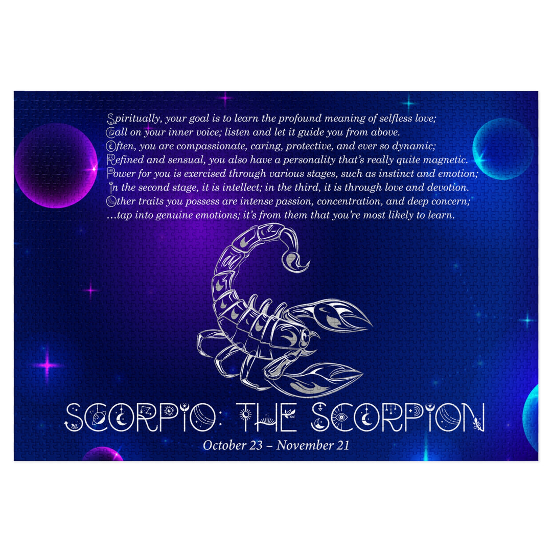 Scorpio Acrostic Poem Puzzle - Tin Box