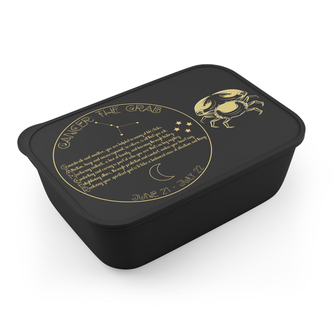 Cancer Acrostic Poem Bento Lunch Box - Black