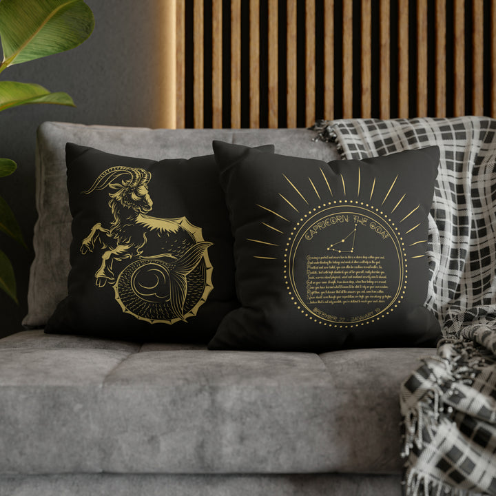 Written in the Stars Pillowcase/Cover Spelling Out "Capricorn"