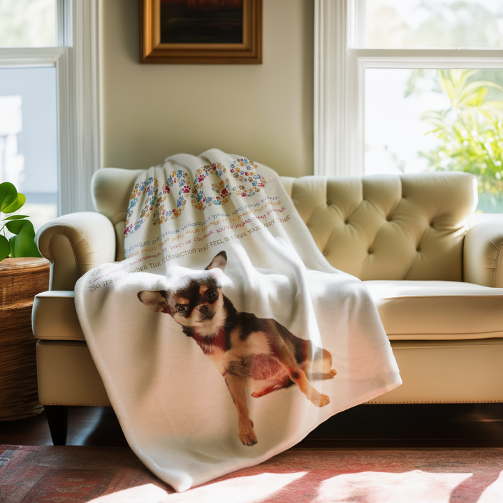 It's Just a Phrase  Velveteen Plush Blanket with Acrostic Poem "Dogs" - Chihuahua