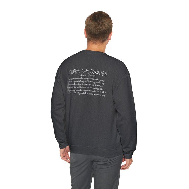 Astrology Sweatshirt with Acrostic Poem Spelling out "Libra"