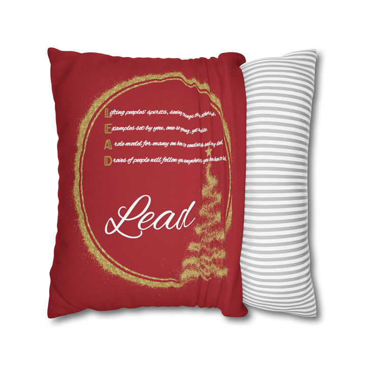 Pillow Case Cover with Acrostic Poem from "Learn, Lead, Believe" Collection Holiday, Spelling out "Believe" . Christmas Decor or Gift.