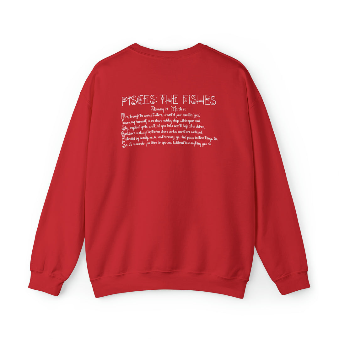 Astrology Sweatshirt with Acrostic Poem Spelling out "Pisces"