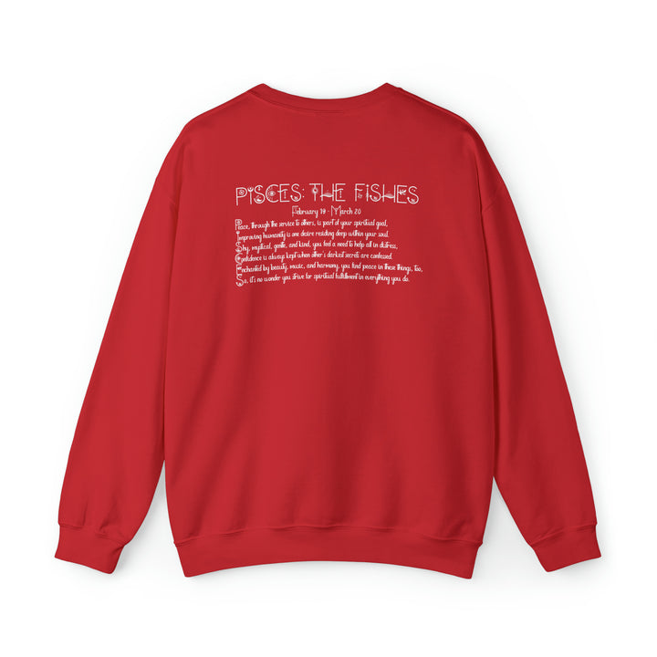 Astrology Sweatshirt with Acrostic Poem Spelling out "Pisces"