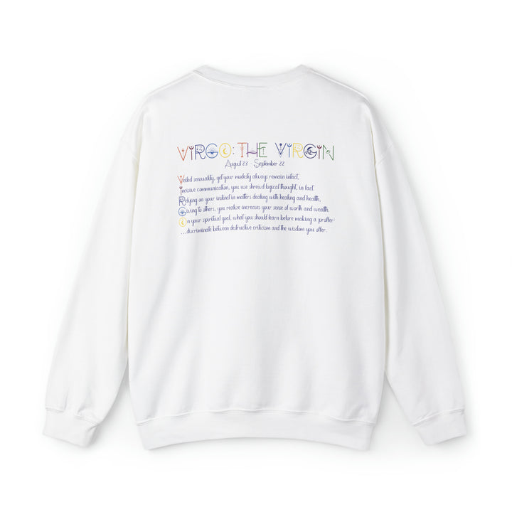 Astrology Sweatshirt with Acrostic Poem Spelling out "Virgo"