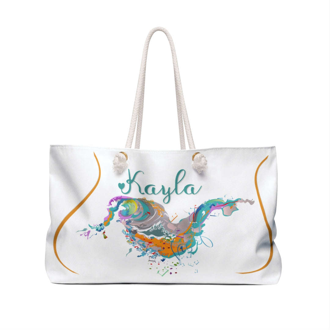 My Mother Acrostic Poem Weekender Tote Bag - Musical Note - Personalized