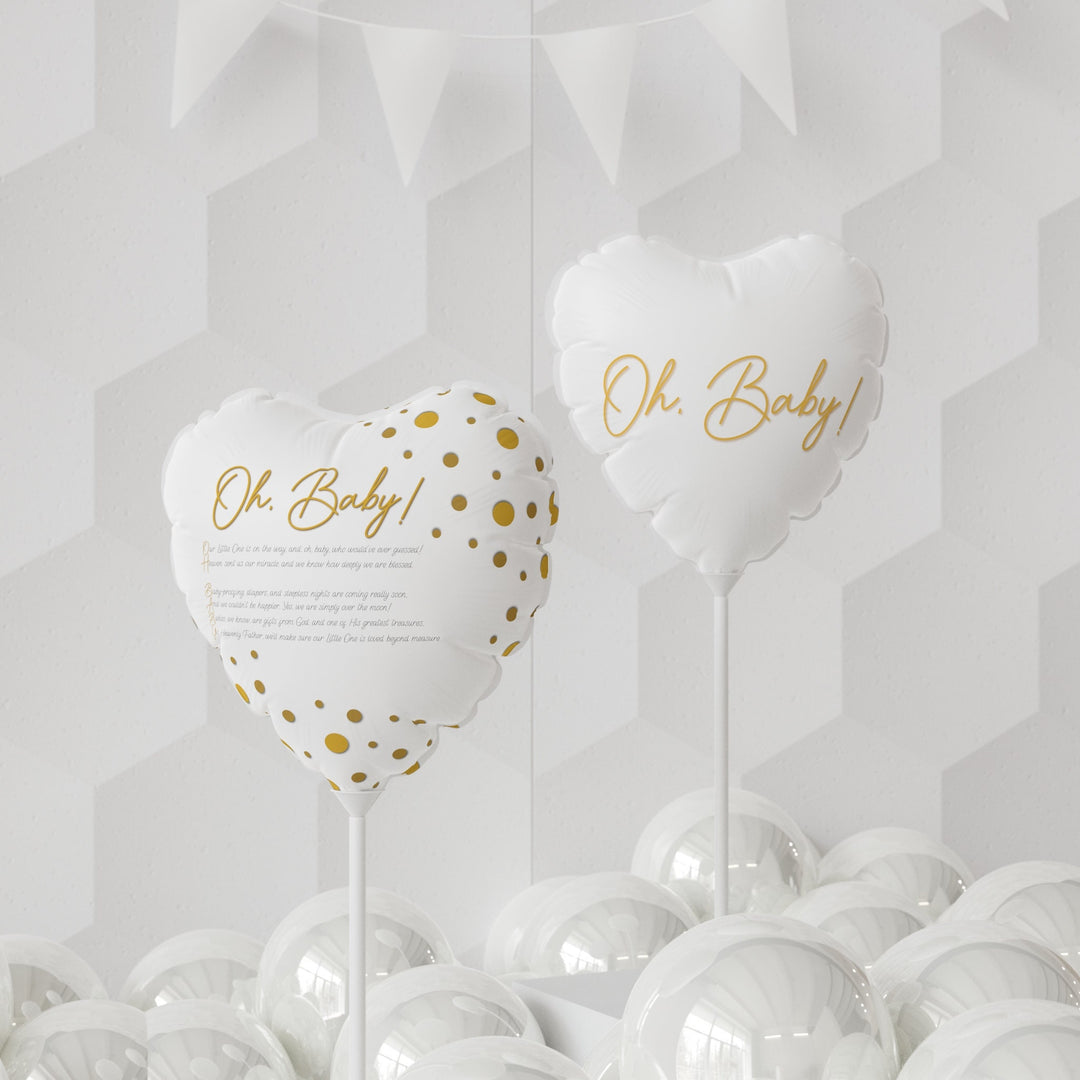 Oh, Baby! Baby Shower Balloon. Poem spells out, "Oh, Baby!" Great as Accessories and Decorations.