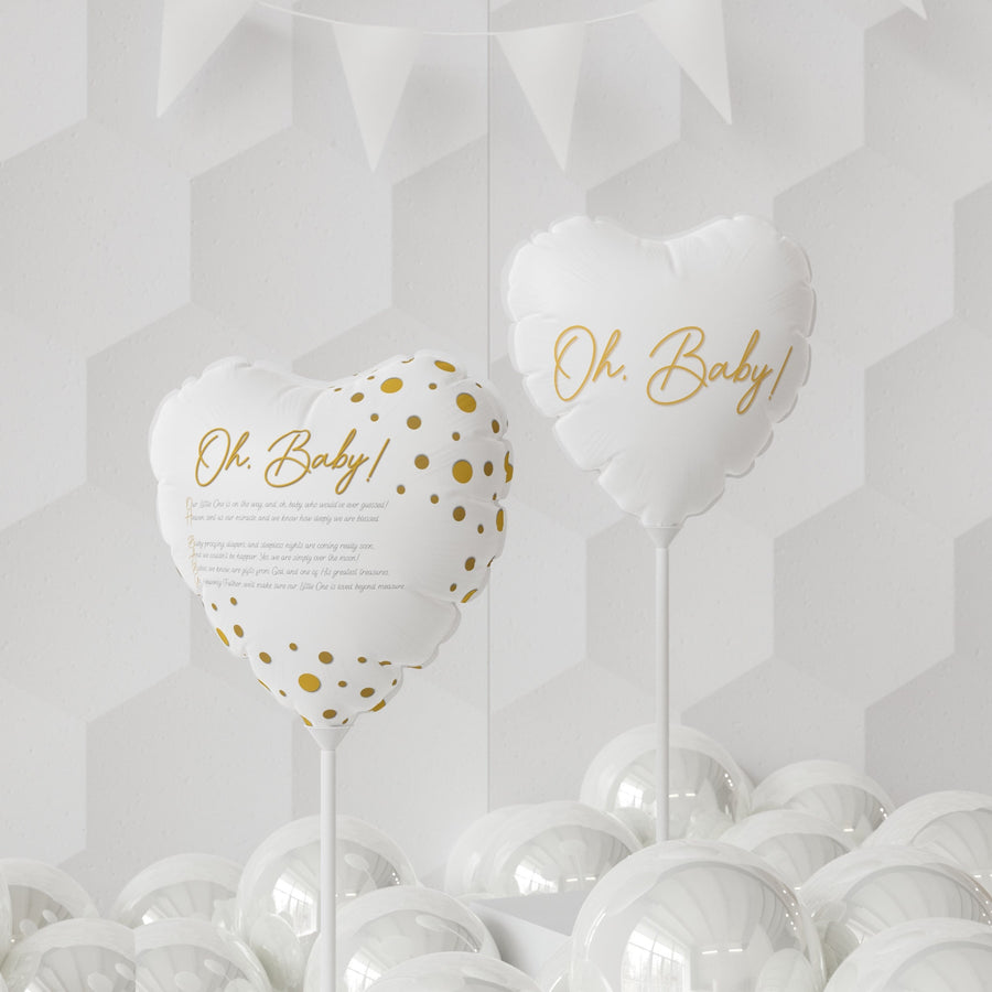 Oh, Baby! Baby Shower Balloon. Poem spells out, "Oh, Baby!" Great as Accessories and Decorations.