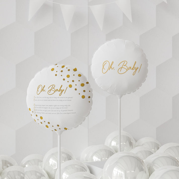 Oh, Baby! Baby Shower Balloon. Poem spells out, "Oh, Baby!" Great as Accessories and Decorations.